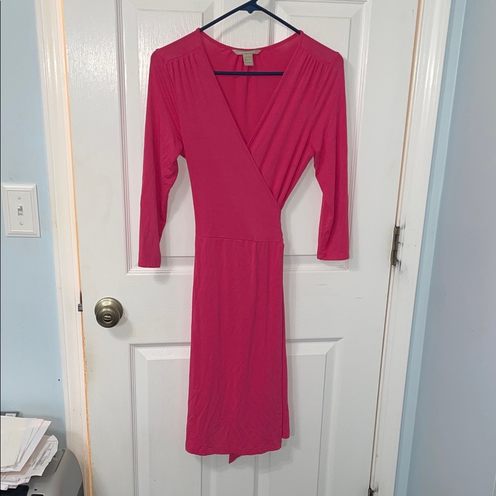 Banana Republic Fuchsia Wrap Dress